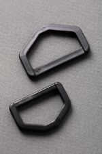 Полукольцо пластик 25 мм, 100 шт, черный, Gamma DRB001