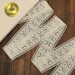 Кружево вязаное (тесьма) 40 мм / 10 метров, TBY.2443A цв.натуральный, Kruzhevo