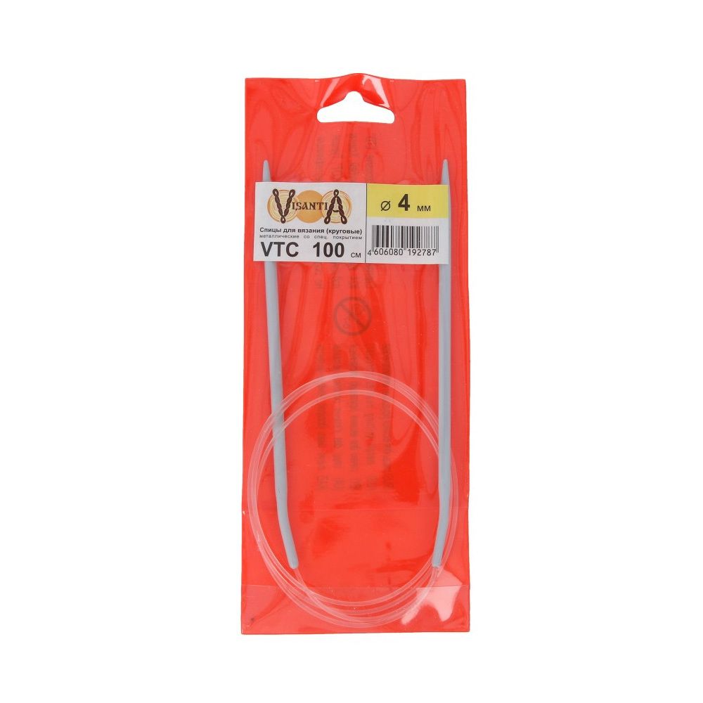 Спицы круговые металл ⌀4.0 мм, 100 см, со спец. покрытием, Visantia VTC