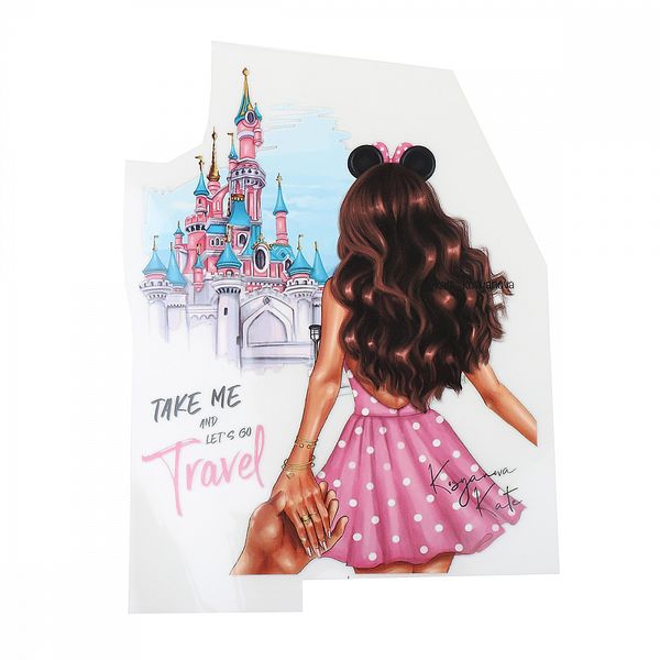 Термотрансфер арт.1229 Travel 11.6х15см, уп.2 шт