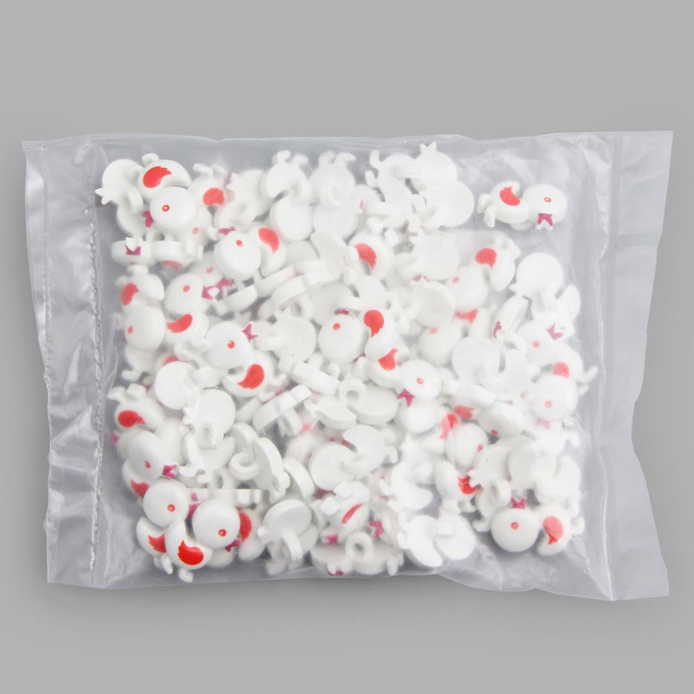 Пуговицы детские Цыпленок 28/1 (032 белый) QN155-W2, 72 шт