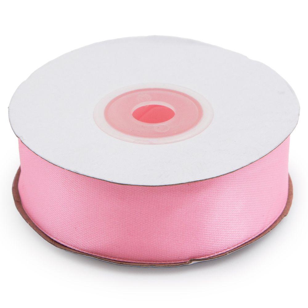 Лента атласная 1-сторонняя 25.0 мм / 22.86±1 метров, 010 св. розовый, Globus