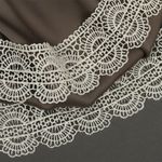 Кружево гипюр (плетёное) 45 мм, диз.2500 цв.F102 молочный уп.13.71м, Kruzhevo