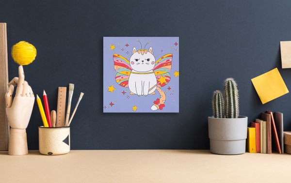 Картина по номерам Фрея, холст c подрамником Котофея, 15х15 см