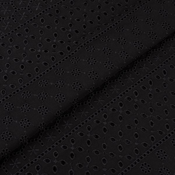 Ткань шитьё (прошва) 285 г/м², 135 см / 10 метров, черный, Gamma YFAS-981-R