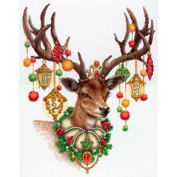 Набор для вышивания нитками МП Студия, Сияние севера 36х28 см