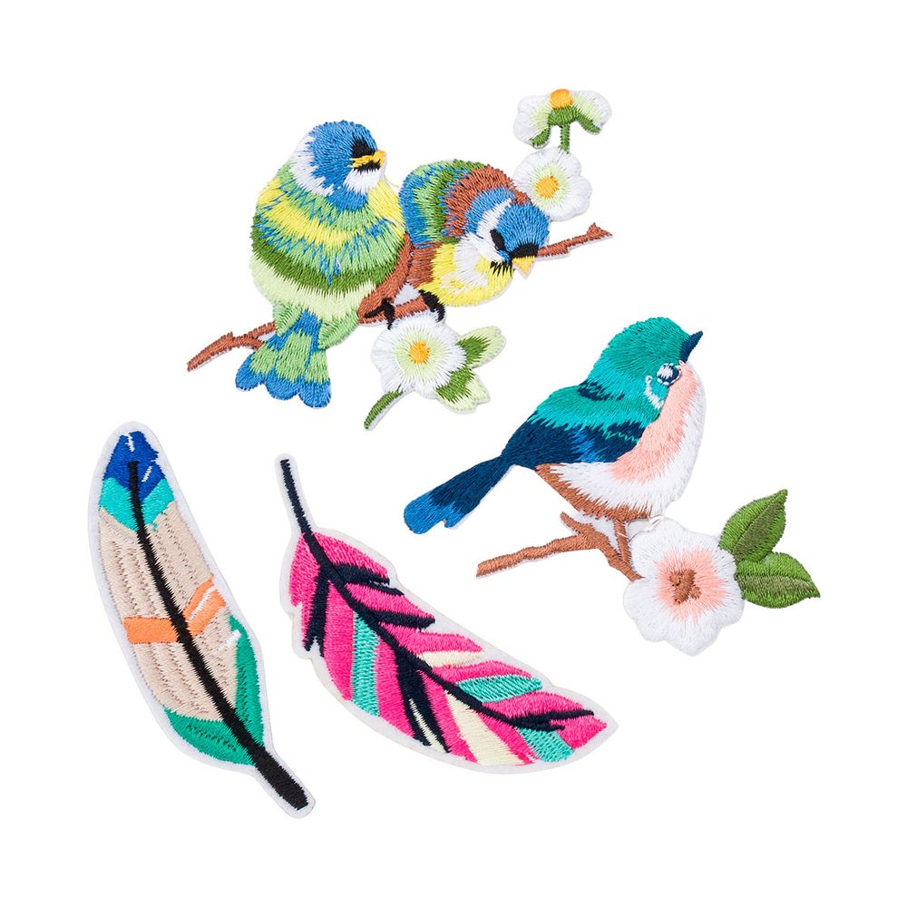 Термоаппликации Птицы, 4 шт, Hobby&amp;Pro