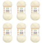 Пряжа Вязь Мягкий хлопок / уп.6 мот. по 50 г, 170 м, 033 топленое молоко