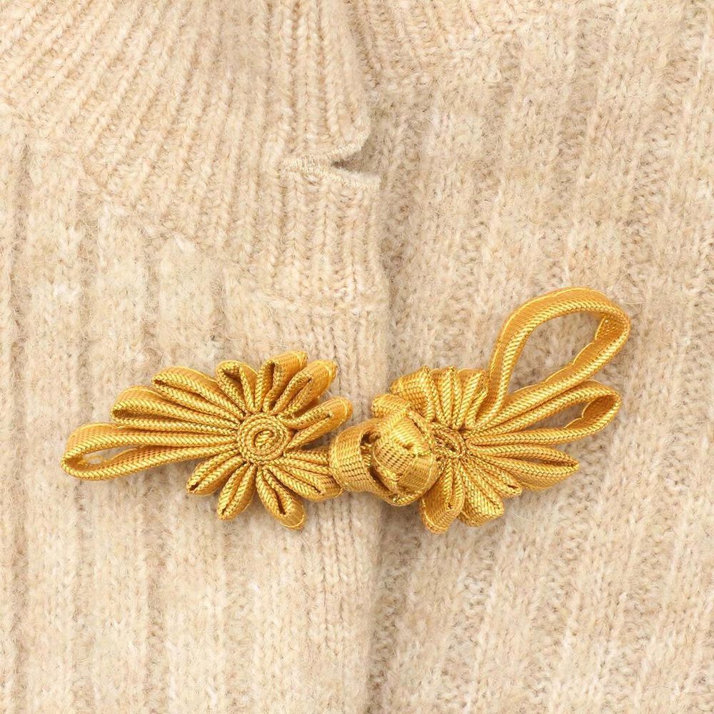 Сутажная застежка, 8см (золото), 902N-013, 5 шт