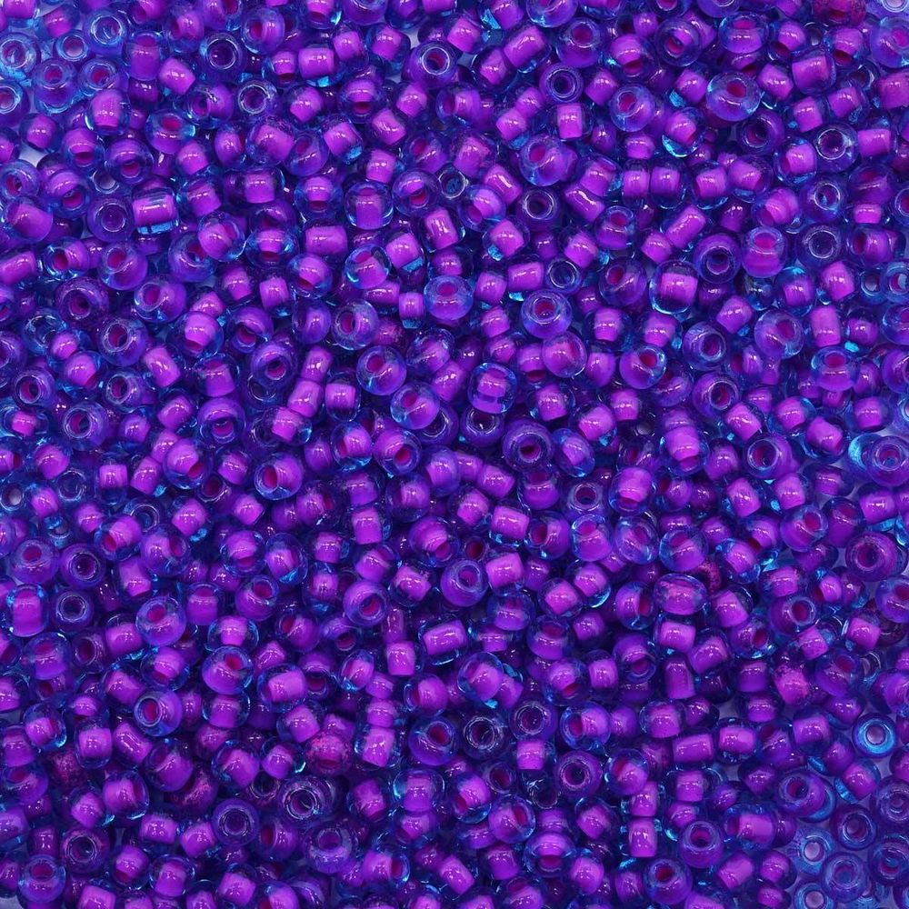 Бисер Astra&Craft 11/0 (2.1 мм), 200 г (10х20 г), цв. 303 фиолетовый/с цвет. центром