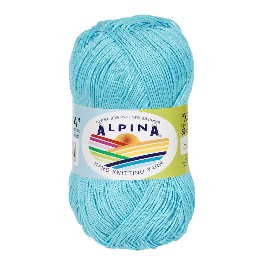 Пряжа Alpina Xenia / уп.10 мот. по 50г, 240м, 122 св. голубой