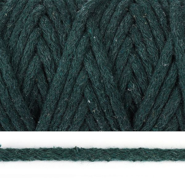 Шнур круглый х/б ⌀8.0 мм / 50 метров, с наполнителем, 1404 изумруд