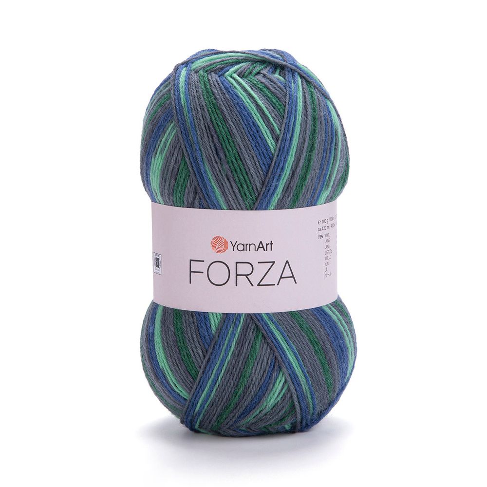 Пряжа YarnArt (ЯрнАрт) Forza / уп.5 мот. по 100 г, 420 м, 2506 секционный