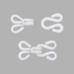 Крючки пришивные в оплетке 10х25 мм, цв.белый, 100 шт