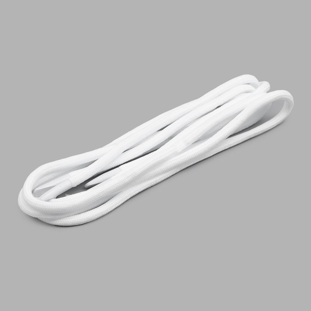 Шнурки круглые с металлическим наконечником 4.0 мм / 100 см, 1 пара (2 шт), белый, 6220-0133