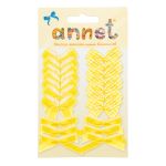 Набор текстильных бантиков, 100 шт, 402 желтый, Annet BDR