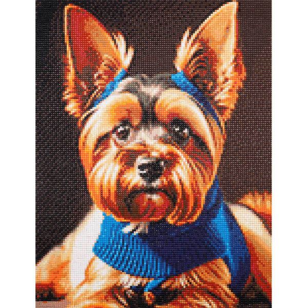 Алмазная (кристальная) мозаика Cristyle Cr340166, Йоркширский терьер, 30х40 см