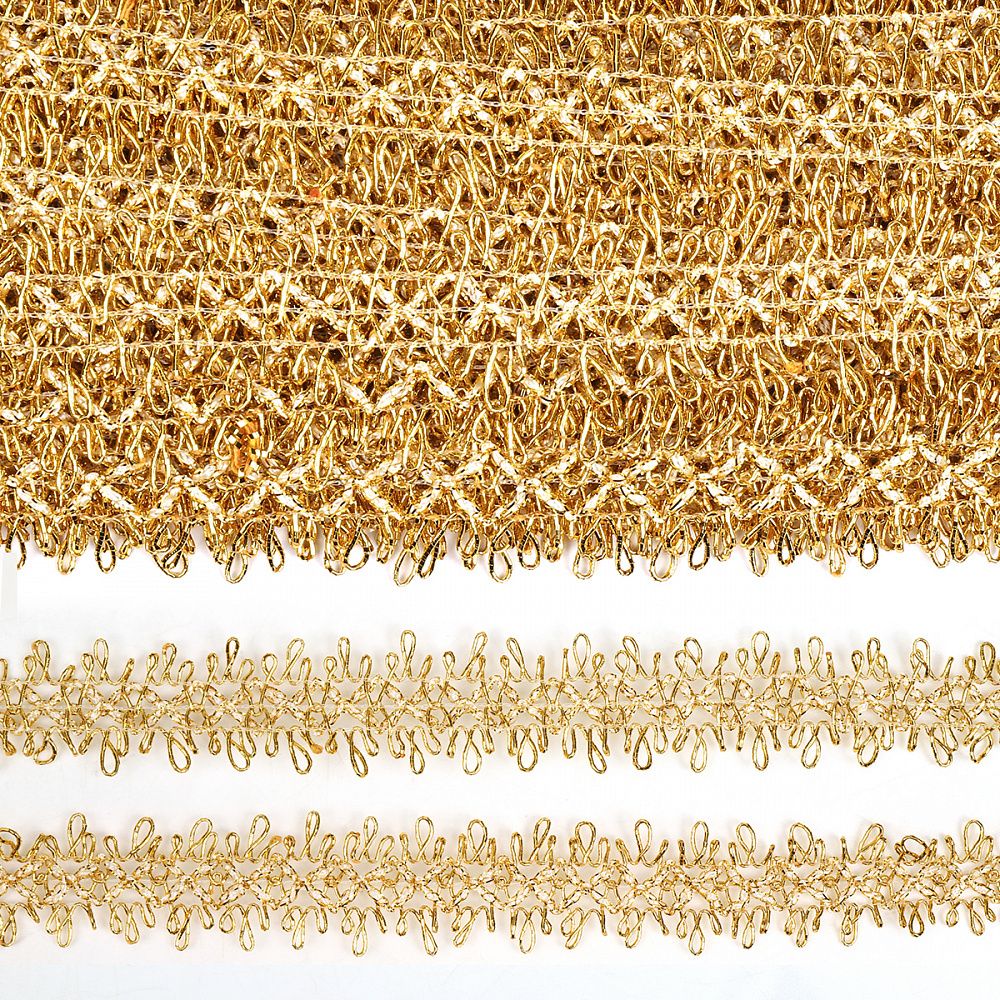 Тесьма отделочная 28 мм, 9447 цв.золото уп.13.71м