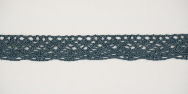 Кружево вязаное (тесьма) 16 мм цв.серый, Alfa, 25 метров, AF-118-072