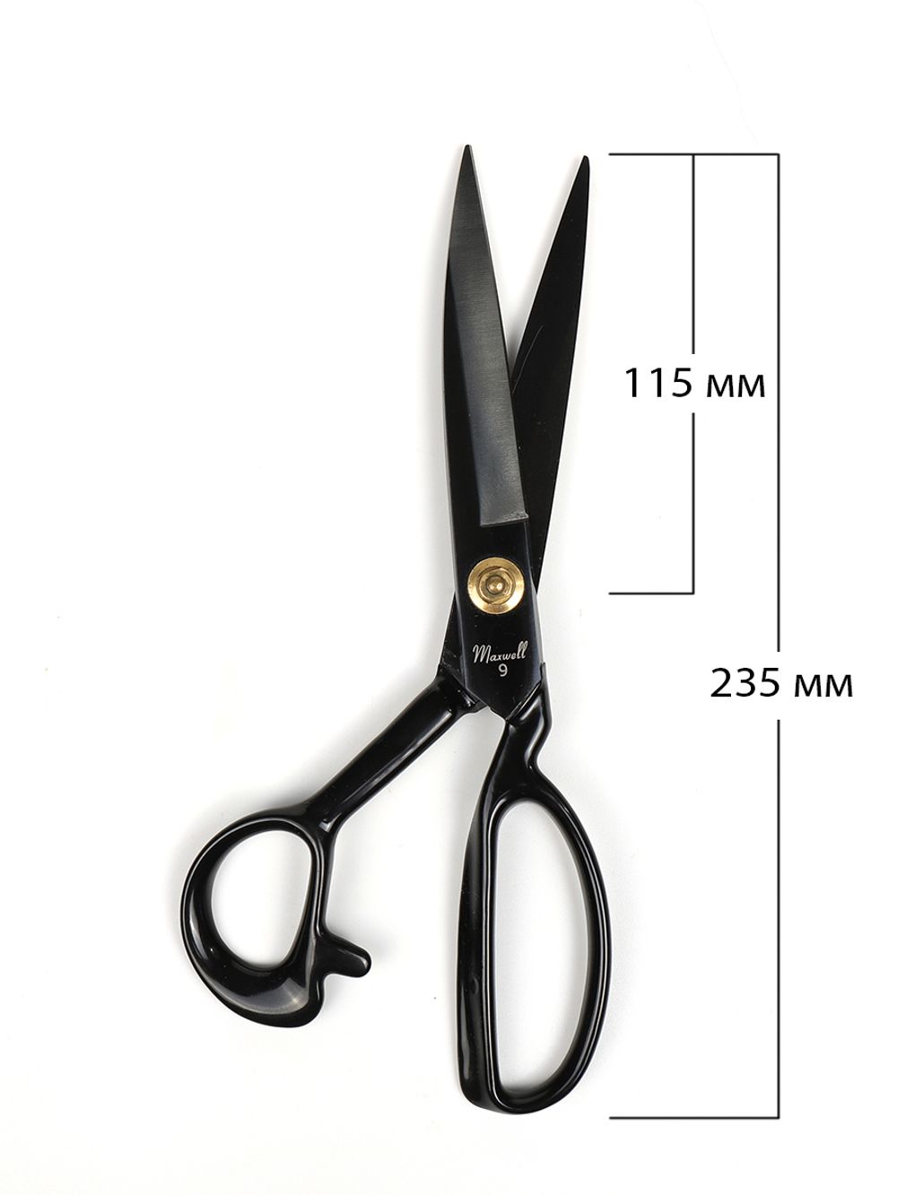 Ножницы закройные (портновские) 23.5 см, 11.5 см до центра винта, Maxwell Premium