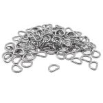 Полукольцо сварное металл внутр. 10 мм (внешн. 14х11.5 мм, ⌀2 мм), 100 шт, никель