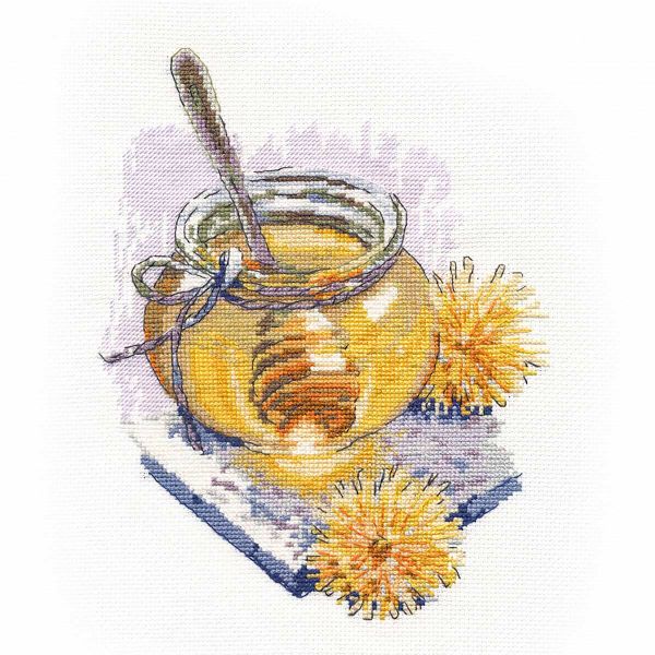 Набор для вышивания нитками Овен, Весенний мед 16х22 см
