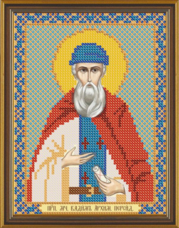 Канва с рисунком для вышивания бисером Нова Слобода, Св. Прмч. Вадим Персидский, 13х17 см