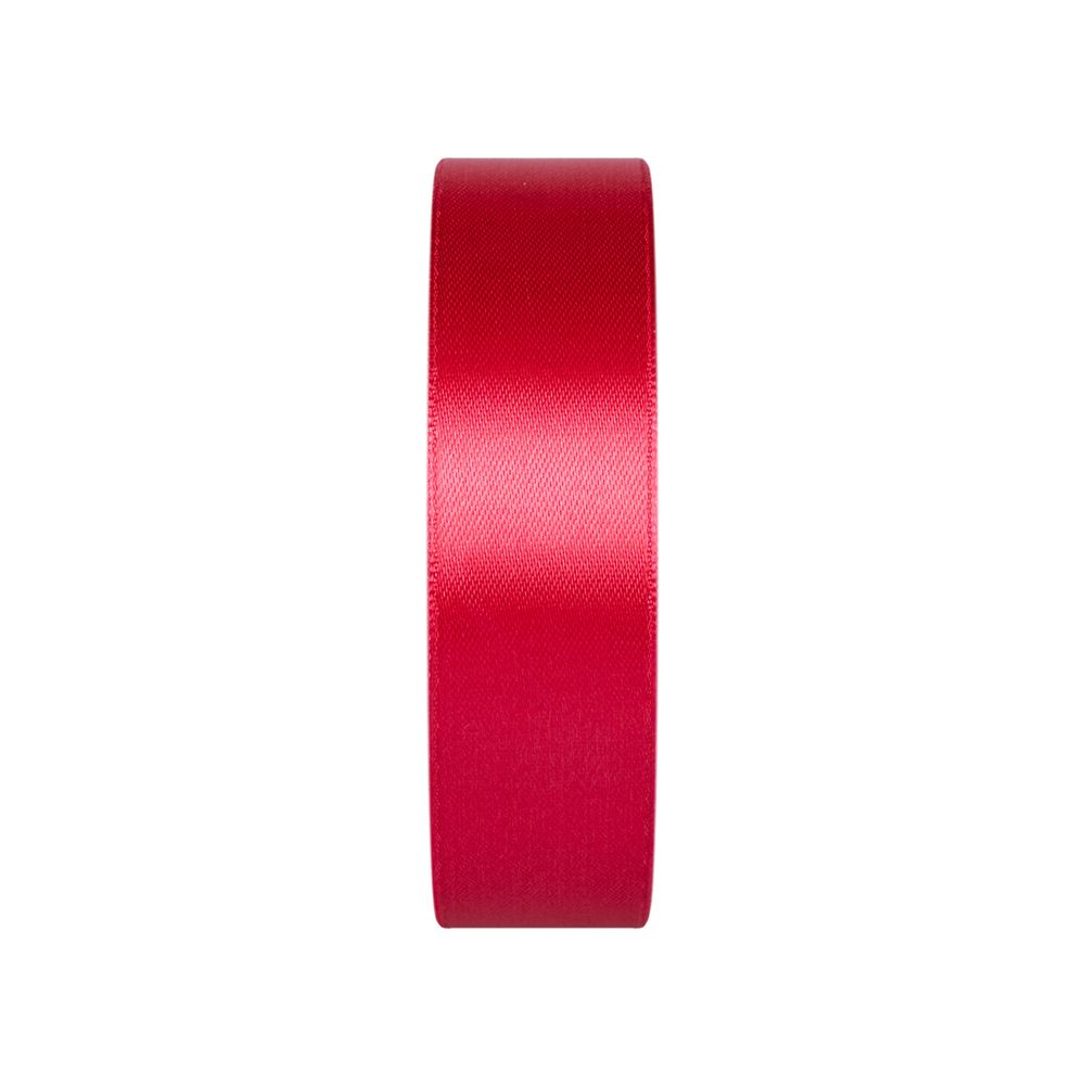 Лента атласная 1-сторонняя 25.0 мм / 33±2 метра, №077 бордовый, в термоплёнке, Gamma