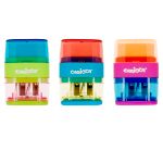 Точилка с двумя отверстиями, в комплекте с ластиком 12 шт, 43108, Carioca