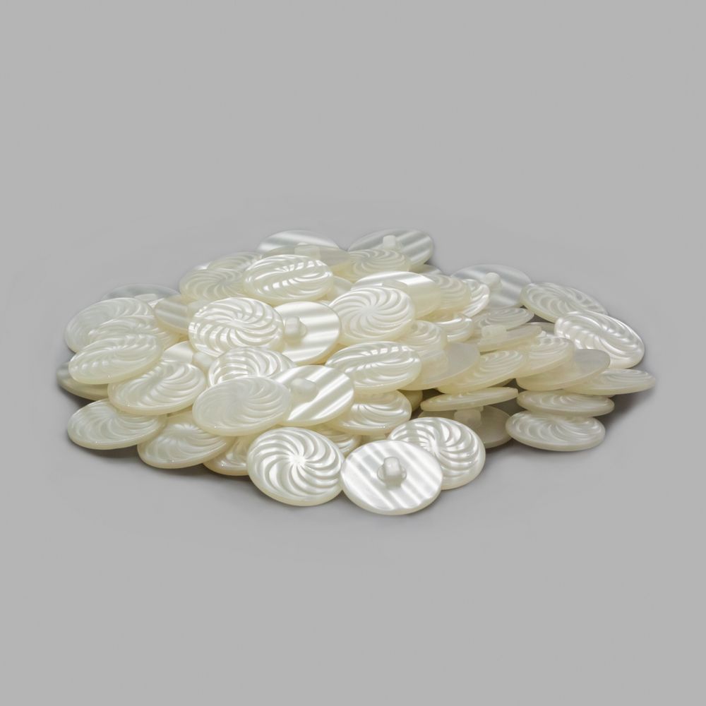 Пуговицы на ножке 54L (34мм) (White (белый)), 72 шт