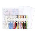 Набор для вышивания нитками МП Студия Р-1122, Конфета новогодняя Любви и добра, 13х5 см