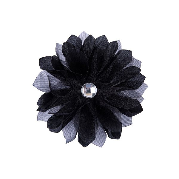 Цветочек пришивной Георгин, 1 шт, №06 черный, Blitz 3054