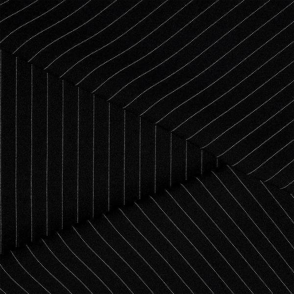 Габардин кач-во Фухуа 180 г/м², 150 см / 1 метр, в полоску, TBY.Gbf.st.24102.1.1.1, цв.01 черный