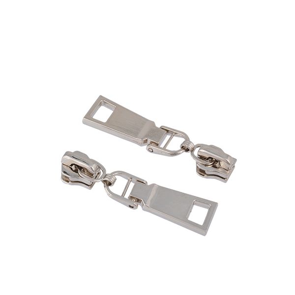 Слайдер (замок) для молнии металл Т5 (5 мм), автомат, F23 цв.1 никель уп.500 шт, Mzip