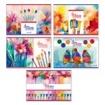 Альбом для рисования 100 г/м², A4 29.5х20.2 см, 48 л. на скобе 5 шт, 01722 АРТ букет, Светоч А259