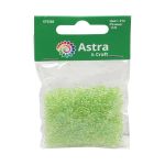 Бисер Astra&Craft 11/0 (2.1 мм), 200 г (10х20 г), цв. 212 зеленый/прозр.с цвет.центром, радужный