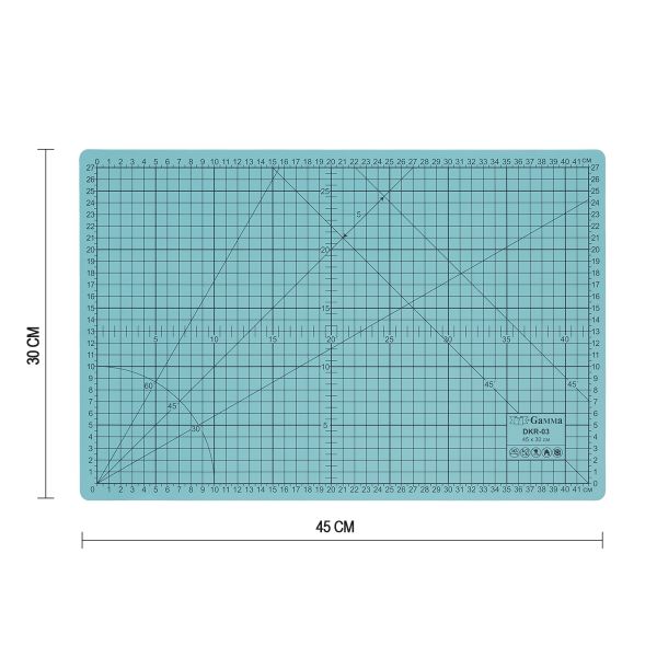 Мат для резки 2-сторонний 45х30 см, формат А3, Gamma DKR-03