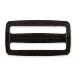 Пряжка двухщелевая пластик 50 мм, 100 шт, черный, Gamma SAR001