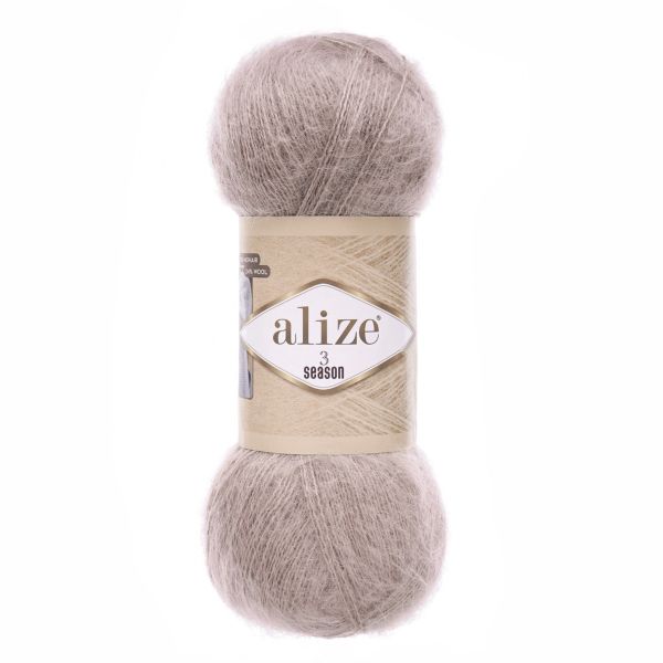 Пряжа Alize (Ализе) 3 Season / уп.5 мот. по 100 г, 500 м, 541 светло-коричневый