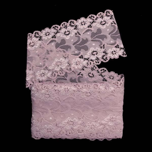 Кружево бельевое эластичное 150 мм / 13.72 м, цв. C344 пудровый