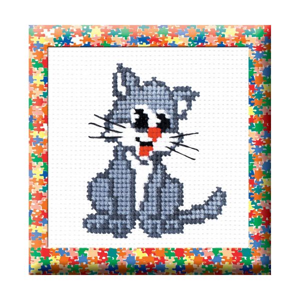 Набор для вышивания нитками РС-Студия, Котенок 8х10 см