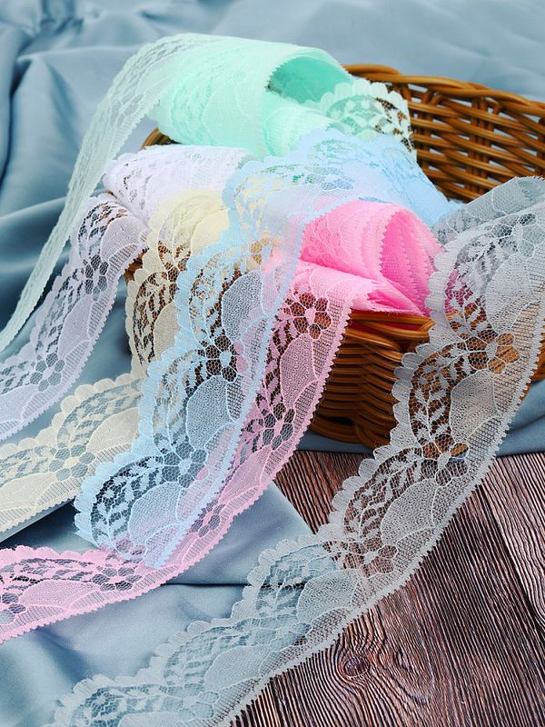 Набор кружева для рукоделия 40 мм, №4 (6 шт по 2 метра)