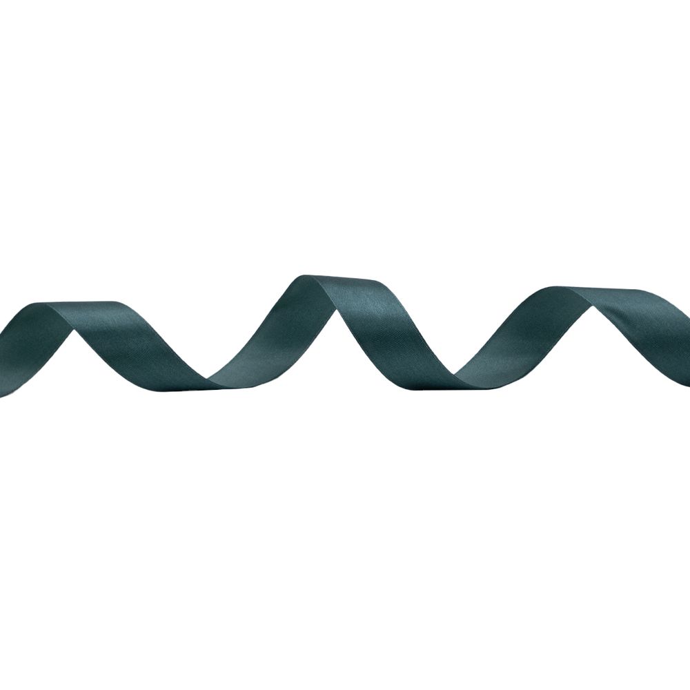 Лента атласная 1-сторонняя 25.0 мм / 22.86±1 метров, (аналог 411007), 124 темная бирюза, Globus