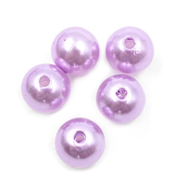 Бусины пластик (жемчуг) ⌀10 мм, 25 г, Astra&Craft, 017 NL сиреневый