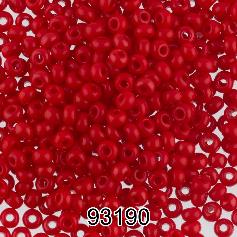 Бисер Preciosa круглый 10/0, 2.3 мм, 500 г, 93190 (Ф138) красный