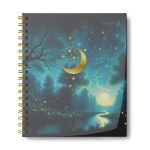 Тетрадь общая с пластик. обложкой с тисн. золотой фольгой, цвет. запечат. титульн.лист, 400 мкм, A5 96 л. на гребне 65 г/м², белизна 100% 4 шт клетка, 01539 Тишина звёздной ночи, Светоч ТЕТ96-003