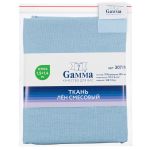 Льняная ткань 175±5 г/м², 150х140 см, №175 голубой, Gamma 3070N