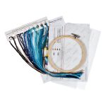 Набор для вышивания нитками Panna, Живая картина. Бабочка. Морфо адонис, 13х13 см