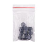 Фиксатор (зажим) для шнура металл 2 отв., 10.5х11.8 мм, ⌀3.7 мм, металл, M.Blue (матовый синий), MFR08, 10 шт