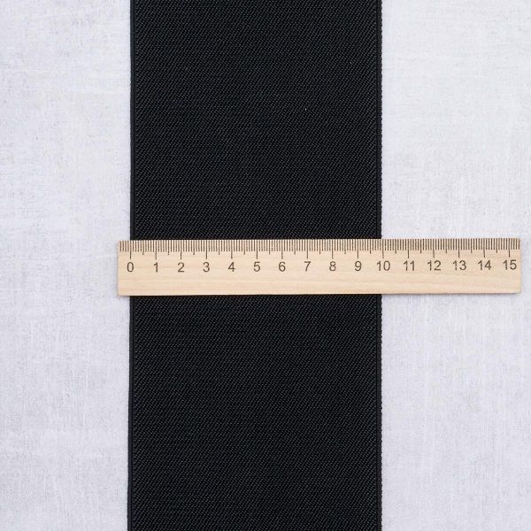 Резинка башмачная широкая 100.0 мм / 20 метров, 122.6 г/п.м., (Мн), черный, 90851Ч